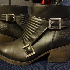 harley davidson 9 boots black womans ankle boot heels leather